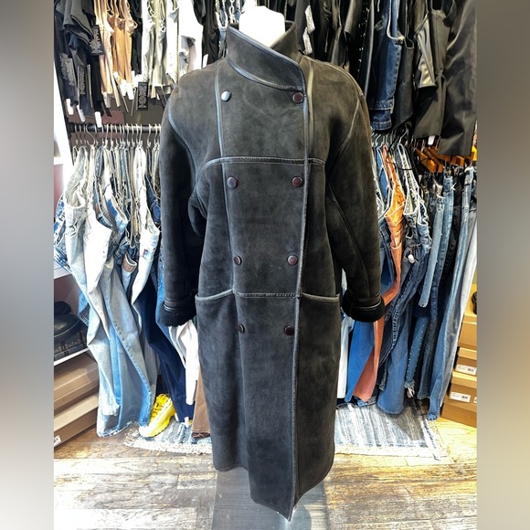 Vintage 80s shearling leather jacket - Picture 1 of 6